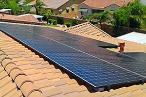 Photo of Palm Springs Panasonic solar panel installation at the Irvin  residence