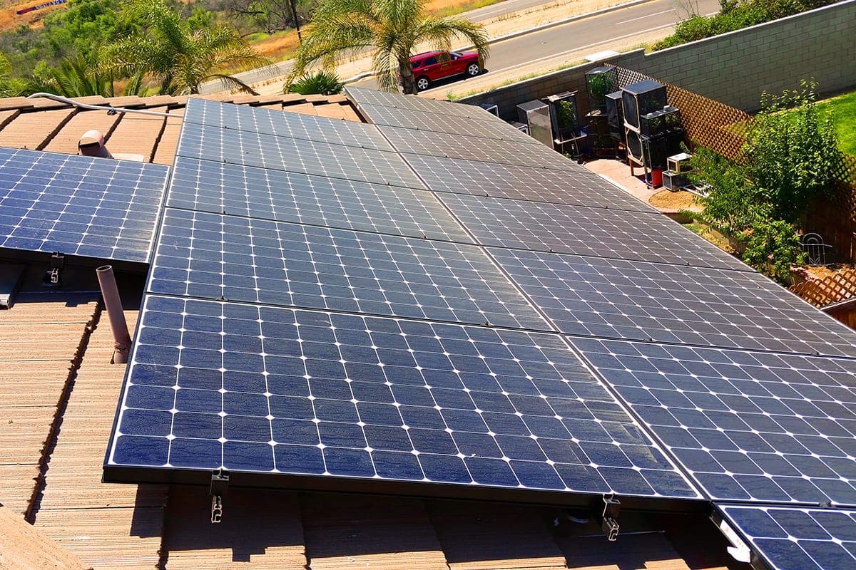 Photo of Perris SunPower solar panel installation at the Currier residence