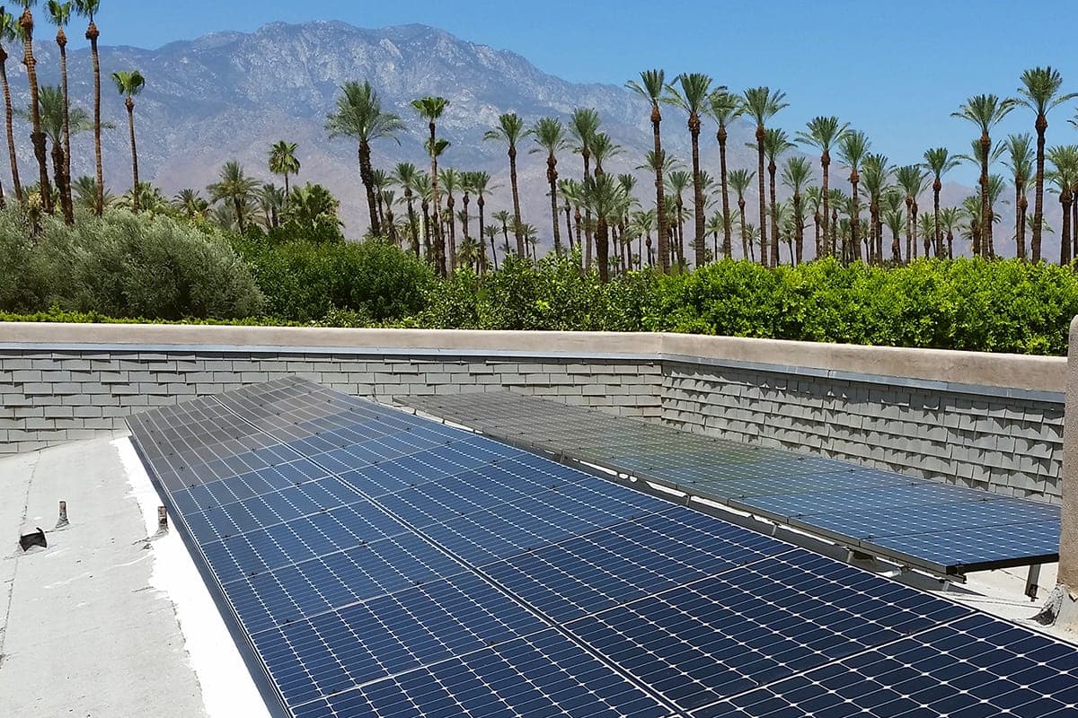 Photo of Rancho Mirage SunPower solar panel installation at the Budziak residence