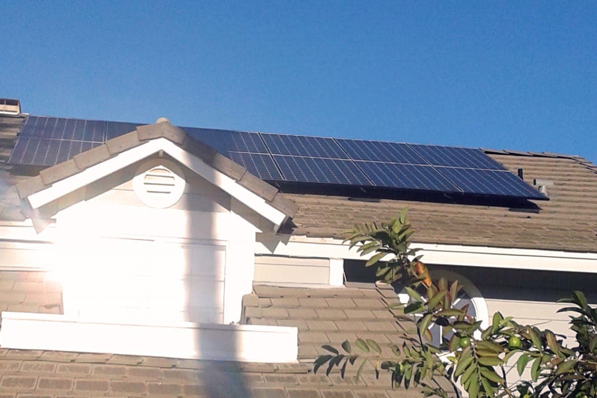 Photo of Riverside Panasonic solar panel installation at the Bell residence