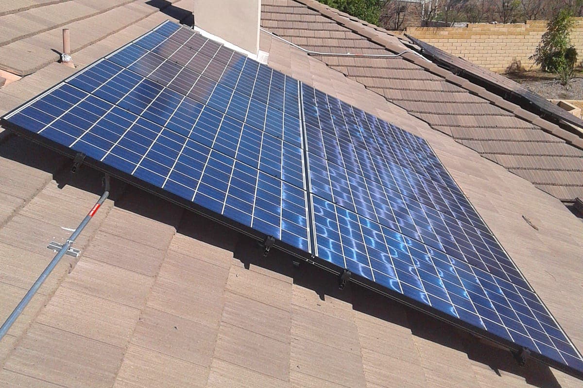 Photo of Grand Terrace Kyocera solar panel installation at the Reese residence