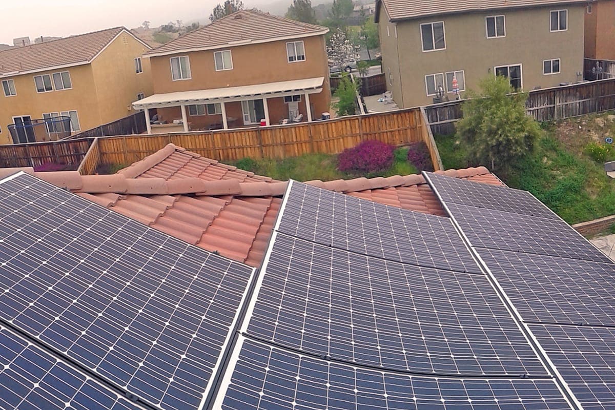 Photo of Temecula Panasonic solar panel installation at the Picinich residence