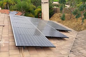 Photo of Cardiff Panasonic solar panel installation at the Enge residence