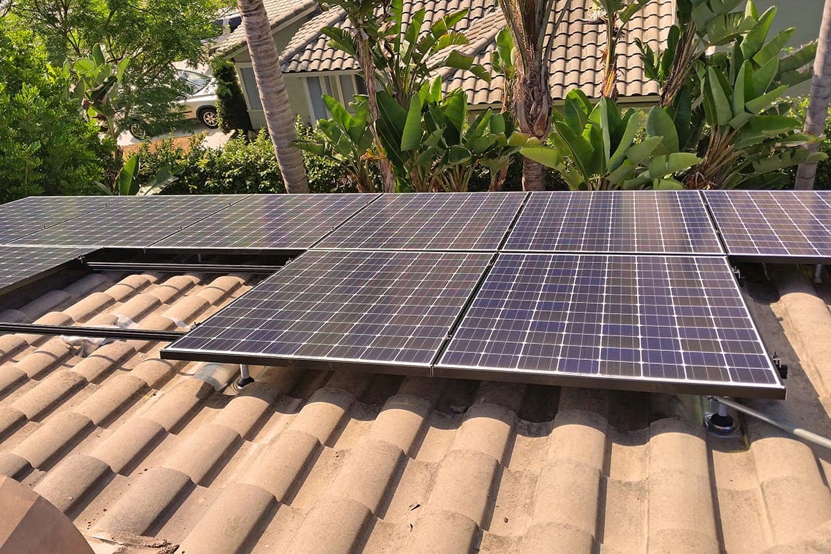 Photo of Carlsbad Panasonic solar panel installation at the Bachman residence