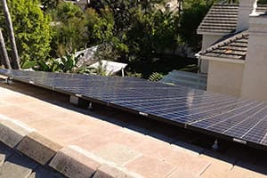Photo of Carlsbad Kyocera solar panel installation at the Bustillos residence