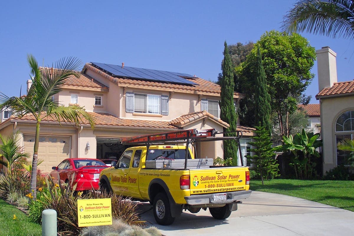 Photo of Carlsbad Sharp solar panel installation by Sullivan Solar Power at the Stefferud residence