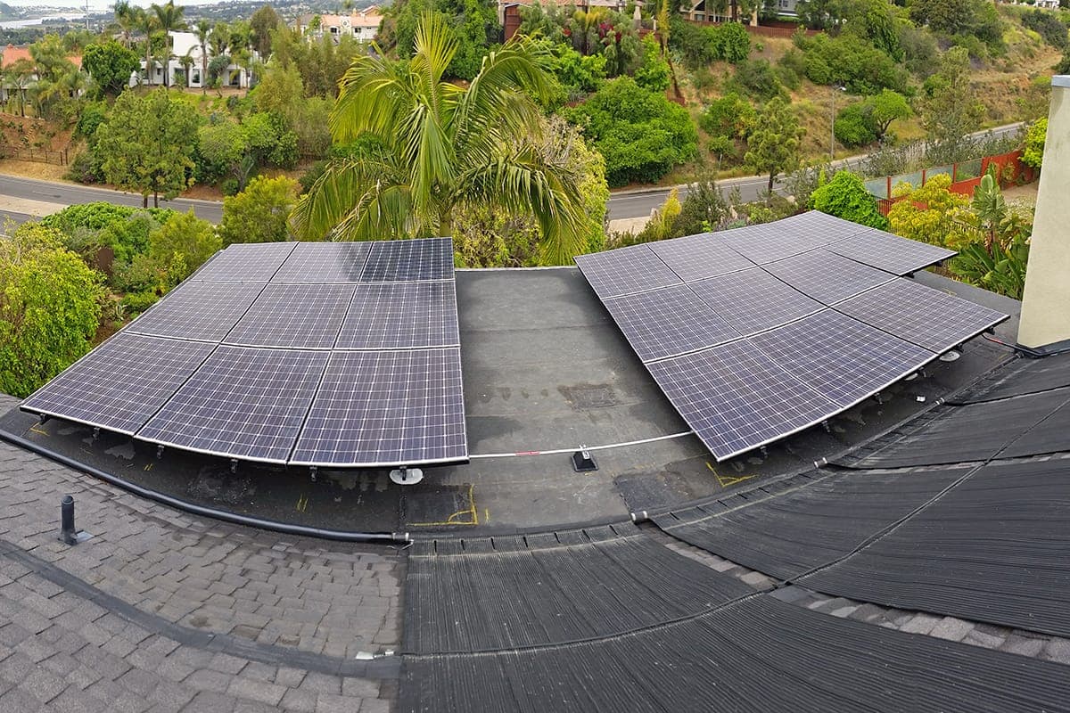 Photo of Carlsbad Panasonic solar panel installation at the Wilson residence