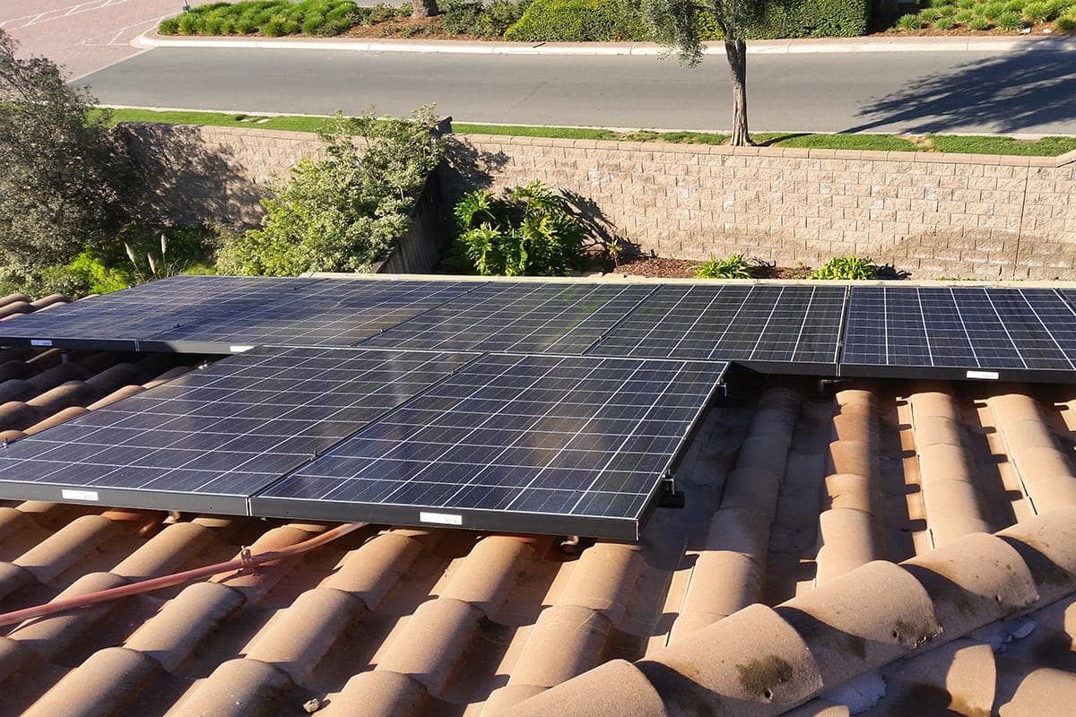 Photo of Chula Vista Kyocera solar panel installation at the Bromley residence