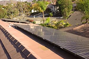 Photo of Chula Vista Kyocera solar panel installation at the James residence