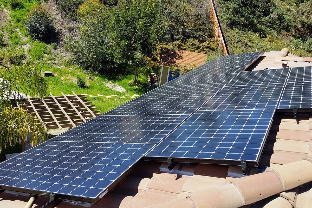 Photo of Chula Vista SunPower solar panel installation at the McMillan residence