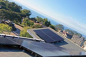 Photo of Del Mar SunPower solar panel installation at the Miller residence