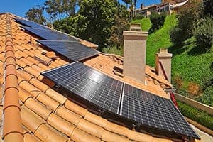 Photo of Del Mar Panasonic solar panel installation at the Stenderup residence