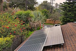Photo of Encinitas Panasonic solar panel installation at the Lowery residence