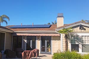 Photo of Encinitas Kyocera solar panel installation at the Zuanich residence