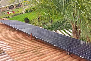 Photo of Escondido Kyocera solar panel installation at the Horton residence