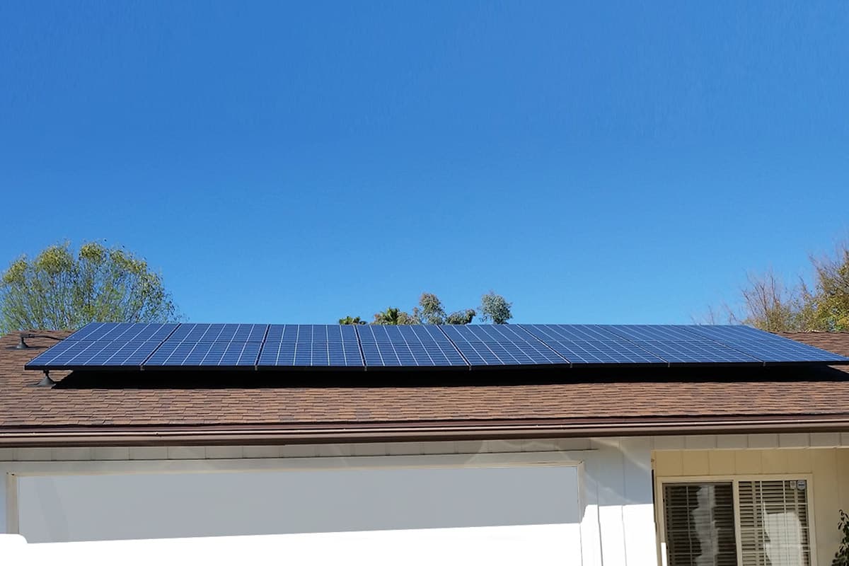 Photo of Escondido Kyocera KU270-6MCA solar panel installation by Sullivan Solar Power at the Poirier residence