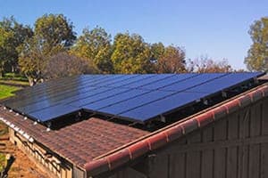Photo of Gustafson solar panel installation in Fallbrook