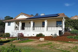 Photo of Fallbrook Panasonic VBHN325SA16 solar panel installation by Sullivan Solar Power at the Ditullio residence