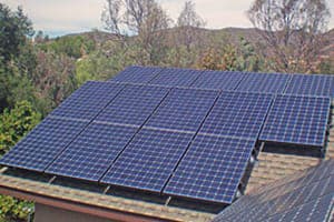 Photo of Jamul solar panel installation at the Sevier residence