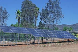 Photo of Jamul solar panel installation at the Outlaw residence
