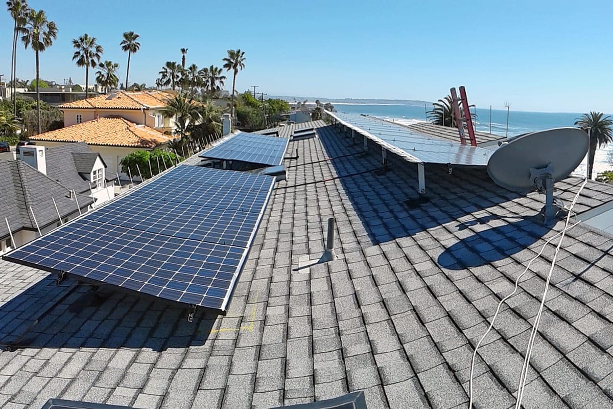 Photo of La Jolla Panasonic solar panel installation at the Duffy residence