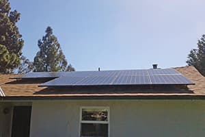 Photo of Poway Panasonic solar panel installation at the Mercer residence