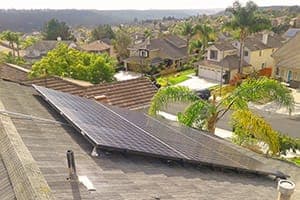 Photo of San Diego Kyocera solar panel installation at the Schmidt residence