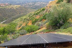 Photo of Rancho Santa Fe Panasonic solar panel installation at the Crane residence