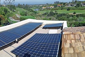 Photo of Rancho Santa Fe Panasonic solar panel installation at the Good residence