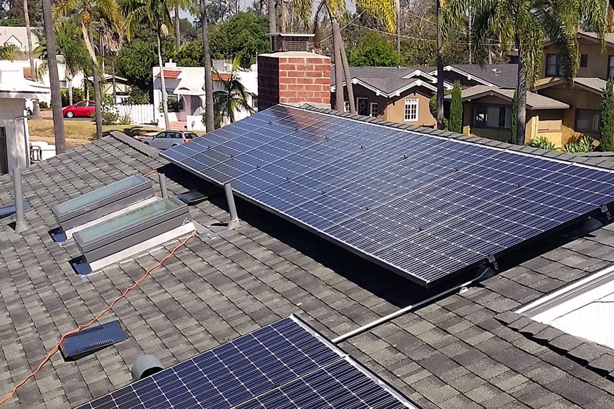 Photo of San Diego Panasonic solar panel installation at the Anson residence