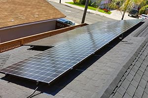 Photo of San Diego LG solar panel installation at the Bagalini residence