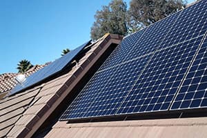 Photo of San Diego SunPower solar panel installation at the Burd residence