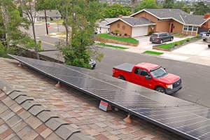 Photo of San Diego Panasonic solar panel installation at the Carroll residence