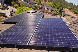 Photo of San Diego Panasonic solar panel installation at the Chong residence