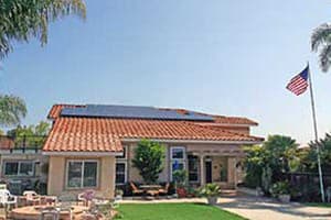 Photo of De Clercq solar panel installation in San Diego