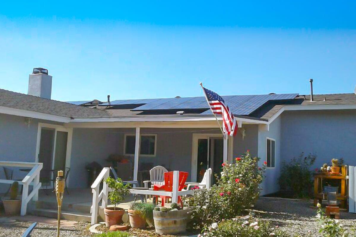 Photo of Ramona Kyocera solar panel installation by Sullivan Solar Power at the Lane residence