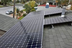 Photo of San Diego SunPower solar panel installation at the Lebruska residence