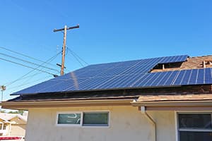 Photo of San Diego LG solar panel installation at the Mosher residence