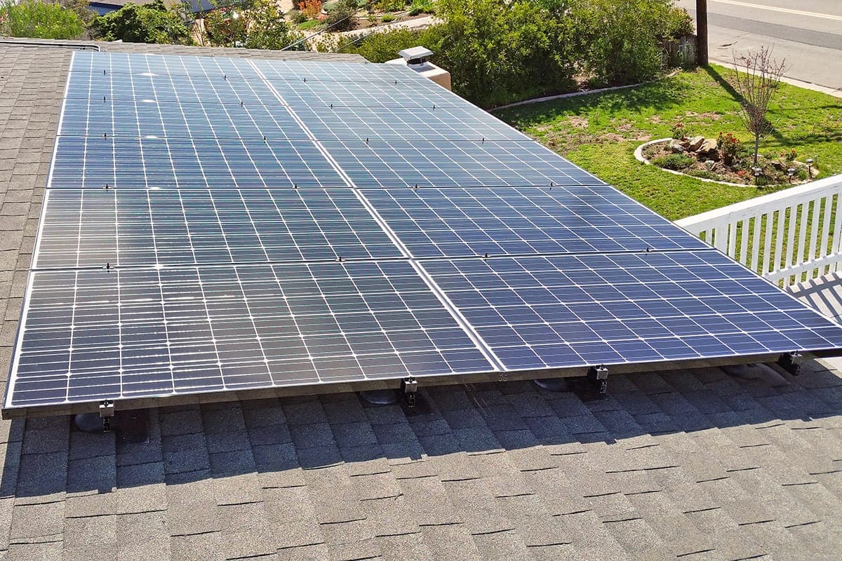 Photo of Bonita LG solar panel installation at the Proctor residence