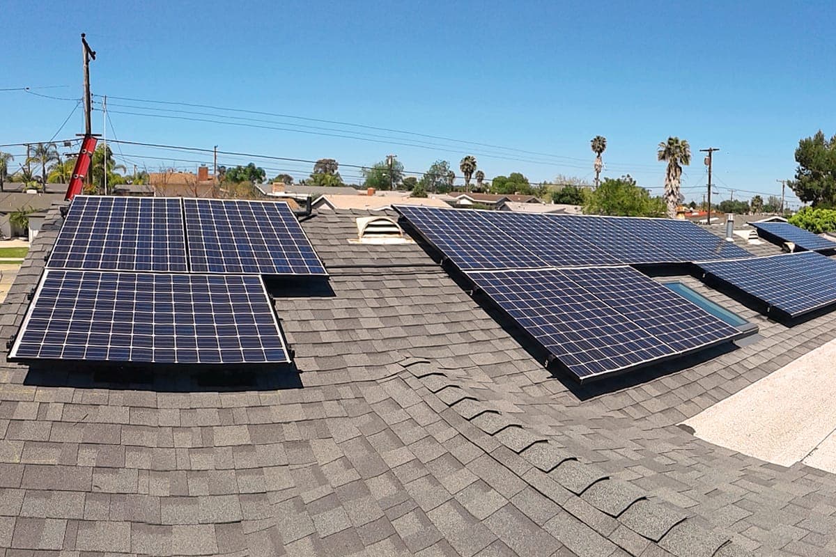 Photo of San Diego Panasonic solar panel installation at the Scarvie residence