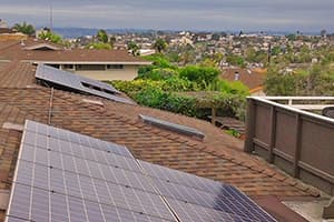 Photo of San Diego Kyocera solar panel installation at the Woods residence