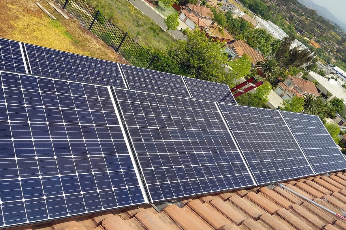 Photo of San Marcos Panasonic solar panel installation at the Lim residence