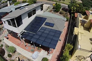 Photo of Solana Beach Sharp solar panel installation at the Hagenauer residence