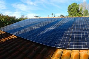 Photo of Vista Kyocera solar panel installation at the Boone residence